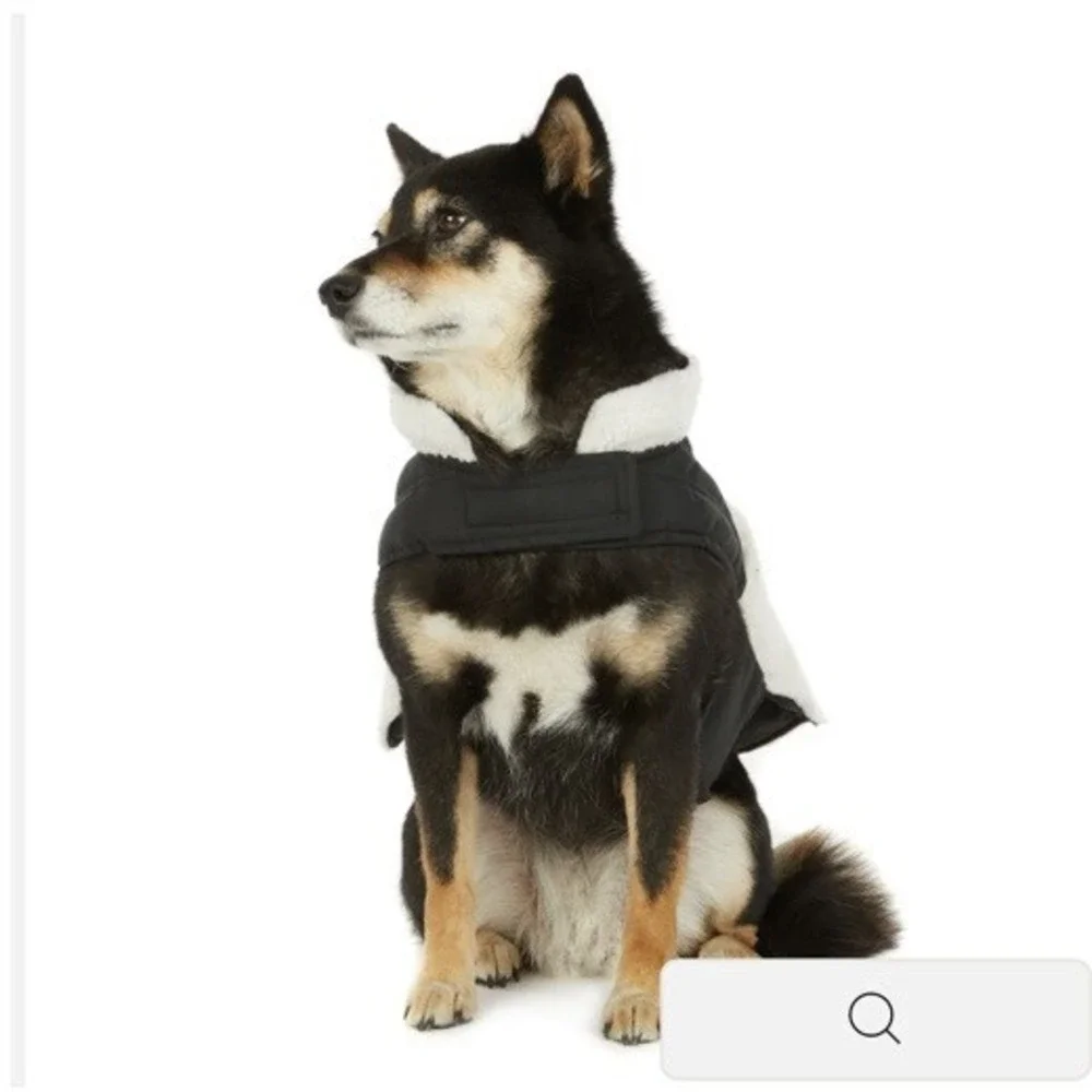Pajar Pup Mixed Media Sherpa Dog Jacket Black‎ M New
